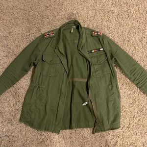 Green Jacket with Beading